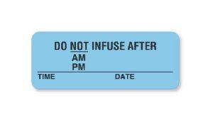 "Do Not Infuse After" Blood Bank Communication Labels - BB753 - 1 Each - MDL-UALBB753