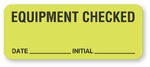 "Equipment Checked - Date/Initial" Labels - BE103 - 1 Each - MDL-UALBE103