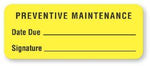 "Preventative Maintenance" Labels - BE106 - 1 Each - MDL-UALBE106
