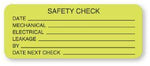 "Safety Check" Electrical Equipment Safety Labels - BE113 - 1 Each - MDL-UALBE113