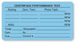 "Centrifuge Performance Test" Calibration Labels - BE305 - 1 Each - MDL-UALBE305