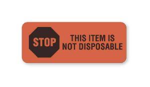"Stop - This Item Is Not Disposable" Battery and Lamp Labels - BE748 - 1 Each - MDL-UALBE748