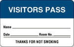 "Visitors Pass" Name Badge Labels - BR201 - 1 Each - MDL-UALBR201