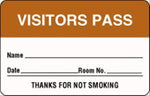 "Visitors Pass" Name Badge Labels - BR204 - 1 Each - MDL-UALBR204