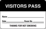 "Visitors Pass" Name Badge Labels - BR206 - 1 Each - MDL-UALBR206