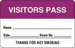"Visitors Pass" Name Badge Labels - BR207 - 1 Each - MDL-UALBR207
