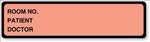 Room Number/Patient/Doctor Labels - CI207 - 1 Each - MDL-UALCI207