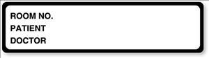 Room Number/Patient/Doctor Labels - CI600 - 1 Each - MDL-UALCI600