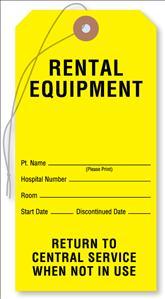 "Rental Equipment" Equipment Tags - CS049 - 50 Each - MDL-UALCS049CS