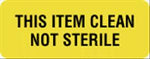 United Ad "This Item Clean - Not Sterile" Sterilization Label, Fluorescent Green, 2-1/4" x 7/8", 420 per Roll - CS230 - 1 Each