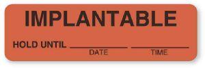 "Implantable" Shelf Life Labels - CS705 - 1 Each - MDL-UALCS705