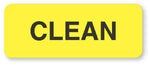United Ad "Clean" Sterilization Label, Fluorescent Yellow, 2-1/4" x 7/8", 420 per Roll - CS716 - 1 Each