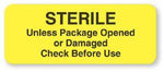 "Sterile Unless Package Opened or Damaged" Labels - CS901 - 1 Each - MDL-UALCS901