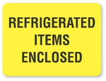 "Refrigerated Items Enclosed" Expiration Labels - FP183 - 1 Each - MDL-UALFP183