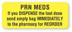 "PRN Meds" Drug Renewal and Stop Order Labels - FP290 - 1 Each - MDL-UALFP290