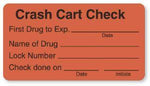 "Crash Cart Check" Pharmacy Communication Labels - FP304 - 1 Each - MDL-UALFP304