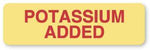 "Potassium Added" IV Communication Labels - FP745 - 1 Each - MDL-UALFP745