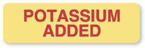 "Potassium Added" IV Communication Labels - FP745 - 1 Each - MDL-UALFP745