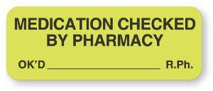 Medication Checked$Pharmacy Labels - FP750 - 1 Each - MDL-UALFP750