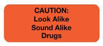 "Caution - Look Alike Drugs" Medication Communication Labels - FP801 - 1 Each - MDL-UALFP801