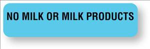 "No Milk Or Milk Products" Nutrition Communication Labels - HD600 - 1 Each - MDL-UALHD600