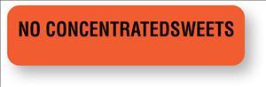 "No Concentrated Sweets" Nutrition Communication Labels - HD661 - 1 Each - MDL-UALHD661