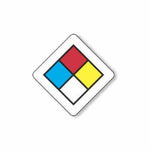United Ad Label Hazard Hazardous Chemical Symbol Sign, White, 800 per Roll - HL134 - 1 Each