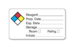 "Reagent Prep Date" Laboratory Reagent Labels - LH304 - 1 Each - MDL-UALLH304