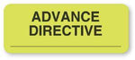 "Advance Directive" Labels - MR297 - 1 Each - MDL-UALMR297