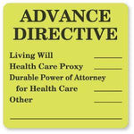 "Advance Directive" Labels - MR432 - 1 Each - MDL-UALMR432