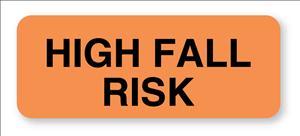 "High Fall Risk" Labels - NH102 - 1 Each - MDL-UALNH102