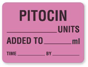 Pitocin IV Identification Labels - OB312 - 1 Each - MDL-UALOB312