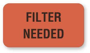 United Ad Label Company "Filter Needed" IV Communication Labels ON201 - 1.0 Each