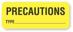 "Precautions" General Infection Control Labels - PC116 - 1 Each - MDL-UALPC116