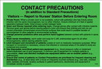 "Contact Precautions" Door Signs and Labels - PC505 - 50 Each - MDL-UALPC505