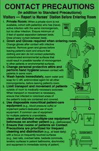 "Contact Precautions" Door Signs and Labels - PC506 - 50 Each - MDL-UALPC506
