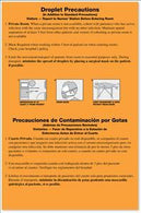 "Droplet Precautions" Door Sign Labels - PC508 - 50 Each - MDL-UALPC508