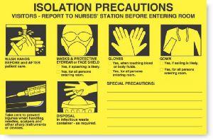 "Isolation Precautions" Labels - PC520 - 50 Each - MDL-UALPC520