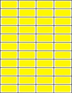 Laser Printer Piggyback Label, Yellow, 11" x 8-1/2" - PCS16-Y - 5500 Each