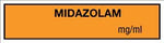 "Midazolam mg/mL" Anesthesia Tape and Labels - TA015 - 1 Each - MDL-UALTA015
