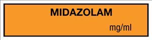 "Midazolam mg/mL" Anesthesia Tape and Labels - TA015 - 1 Each - MDL-UALTA015