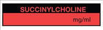 "Succinylcholine mg/mL" Anesthesia Labels and Tape - TA048 - 1 Each - MDL-UALTA048