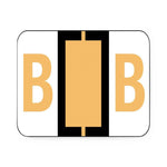 United Ad Alpha File Folder TAB1283 Label, B, Light Orange, 1-1/4" x 1" - ULAF1283B - 1 Each