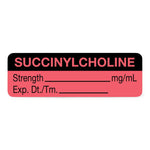 "Succinylcholine mg/mL" Anesthesia Labels and Tape - ULAL725 - 610 Each - MDL-UALULAL725