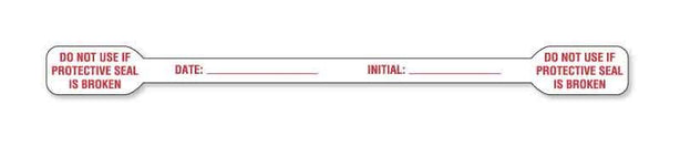 Rr Donnelley and Storage ULCL129 Tamper Proof Warning Label, Red, 6" x 1/2" - MDL-UALULCL129 - 250 Each