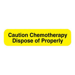 United Ad Agent Caution Chemotherapy Dispose of Properly Labels, Fluorescent Yellow, 2" x 1/2" - ULFP281 - 1 Each