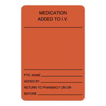 "IV Medication Added" Labels - ULHH502 - 1 Each - MDL-UALULHH502