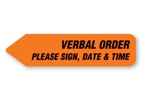 "Verbal Order Please Sign" Labels - UHLN868 - 150 Each - MDL-UALULHN868