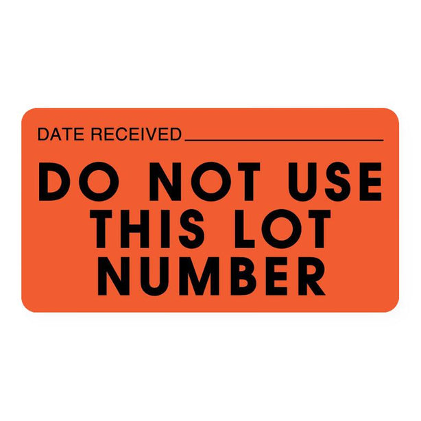 Lot Number Quality Control Labels - ULLR242 - 1 Each - MDL-UALULLR242