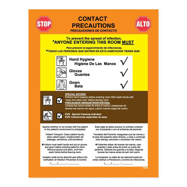 United Ad Label Contact Precautions Labels - ULPC5002 - 50 Each - MDL-UALULPC5002